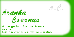 aranka csernus business card